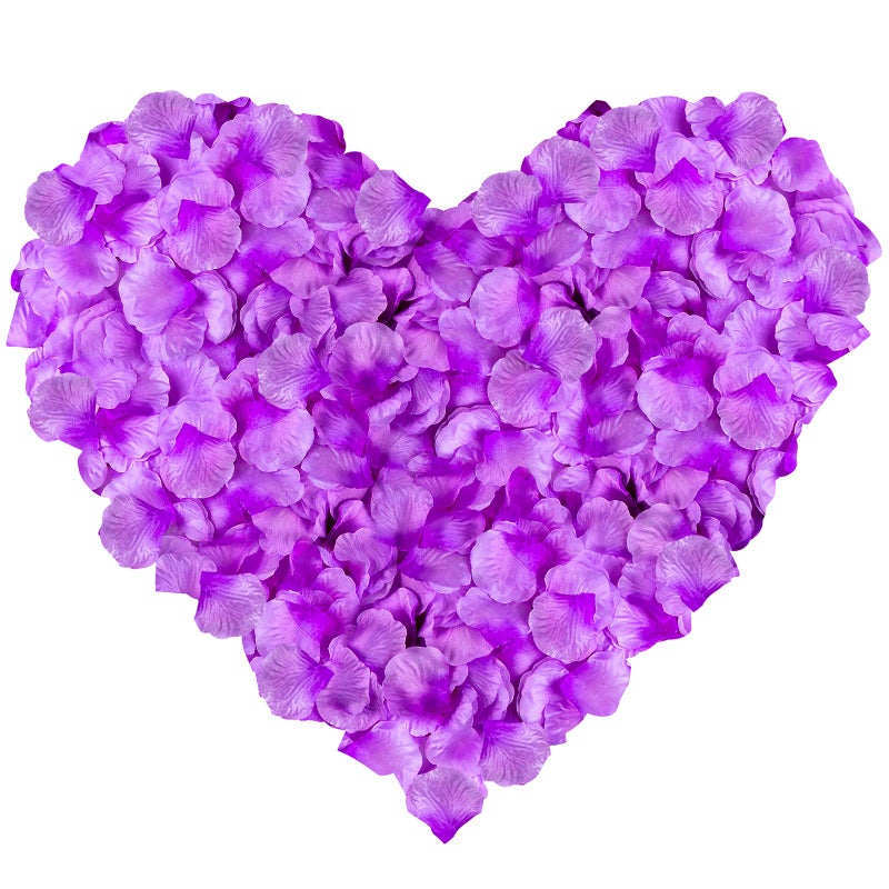 Neo LOONS 1000 Pcs Artificial Silk Rose Petals Decoration Wedding Party Color Lavender & Purple - Image 1